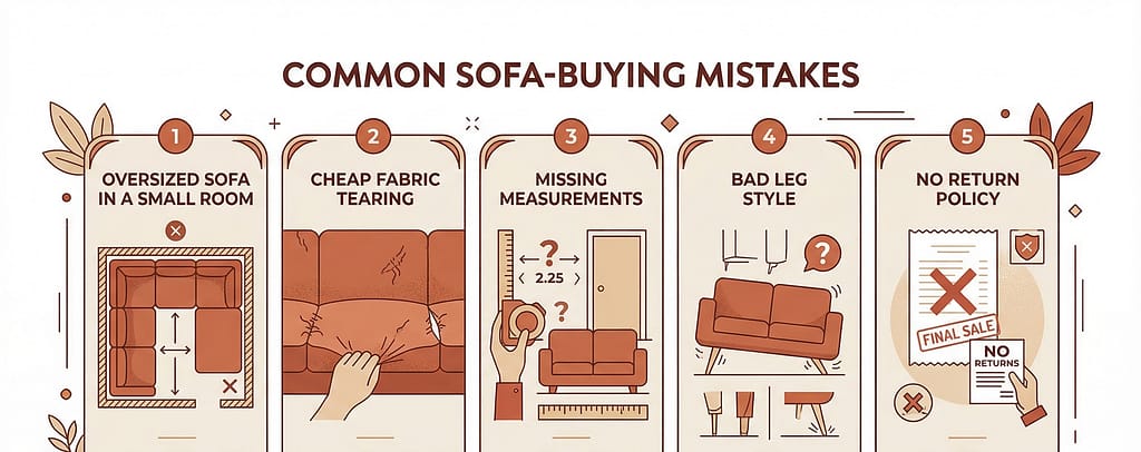 budget sofa small apartment size guide common buying mistakes