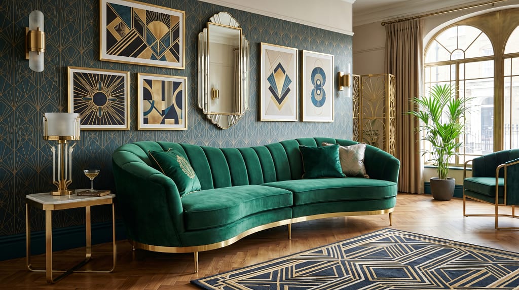 how to style a curved sofa