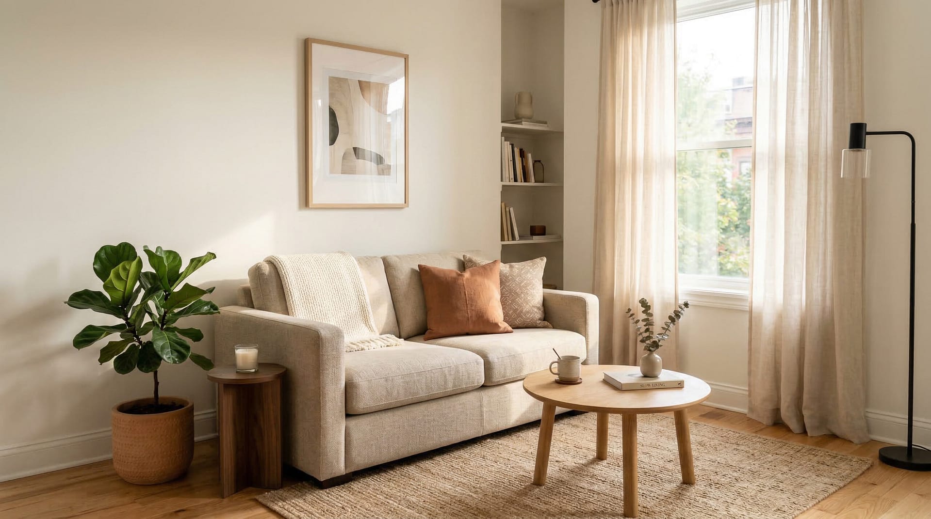 best budget sofa small apartment beige compact couch living room