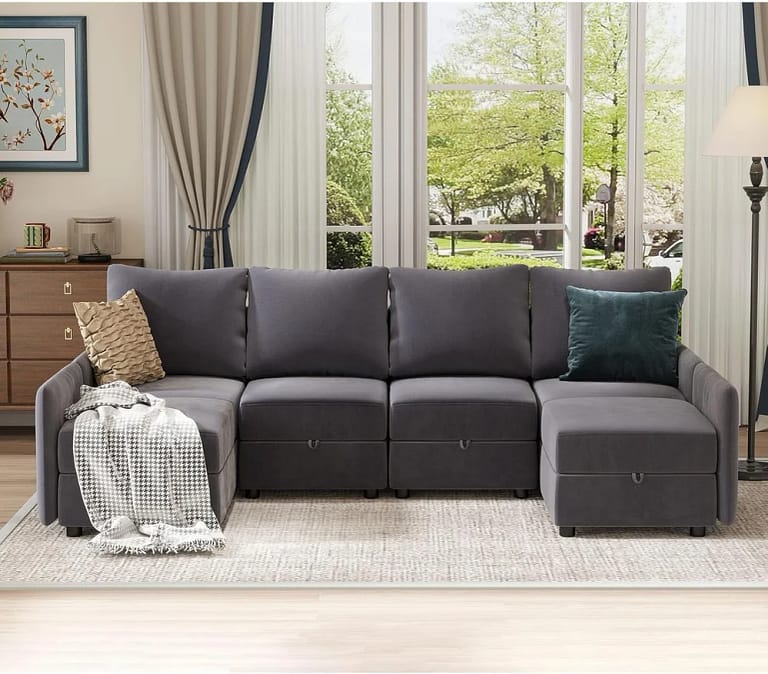 Sectional sofa in a living room